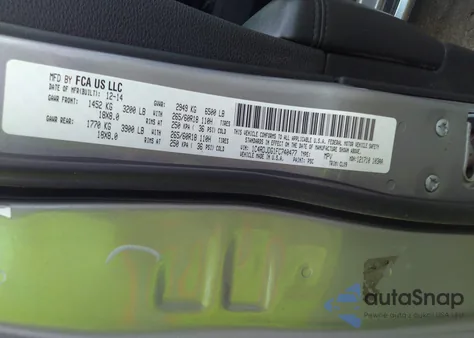 2015 Dodge Durango Limited из США, поврежденный, VIN 1C4RDJDG1FC740477